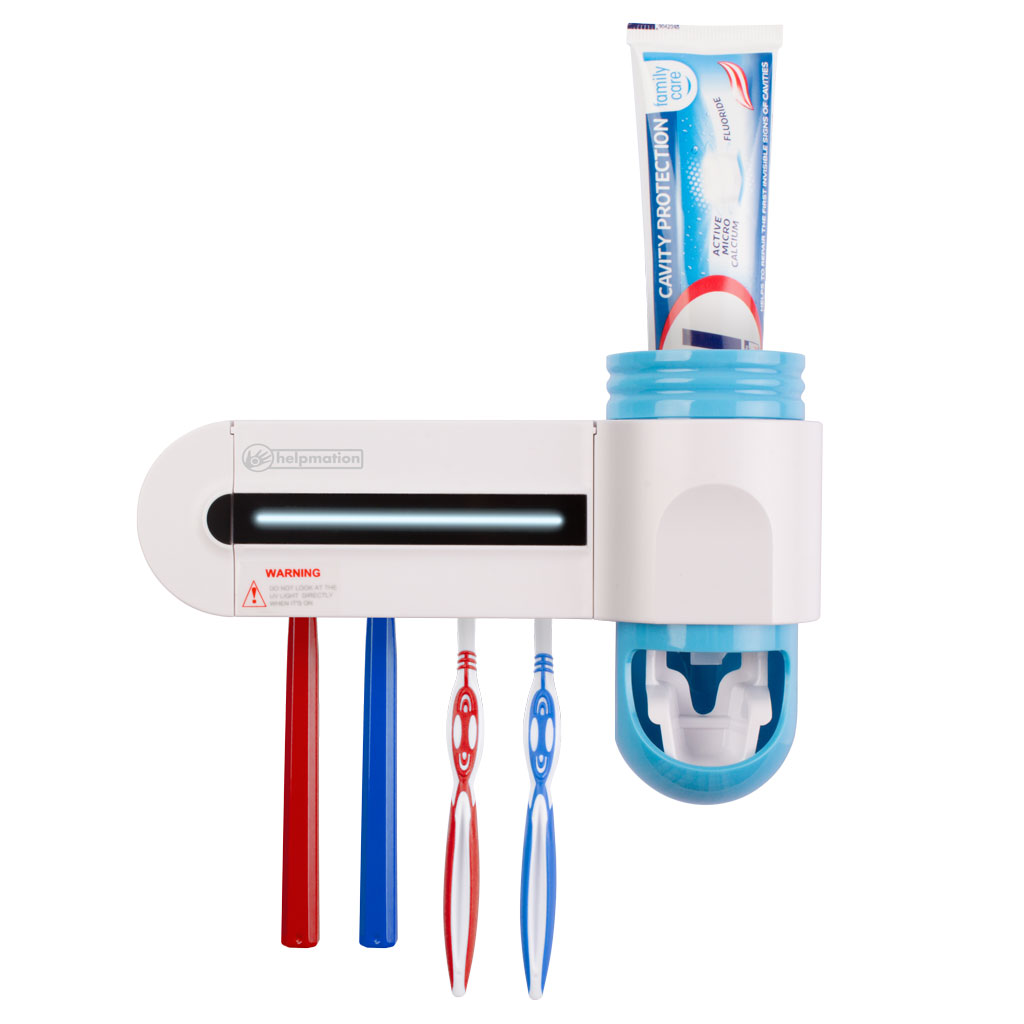 Hygienický dávkovač zubní pasty a sterilizátor kartáčků Helpmation