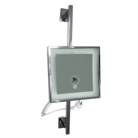 Kosmetické zrcátko O 200mm na tyči hranaté, 3x, dotykový sensor ve skle, IP 44